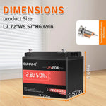 12V 50Ah LiFePO4 Battery & Charger Combo: 5-Hour Fast Charging, 10-Year Lifespan, and 640Wh Energy for Your Adventures.
