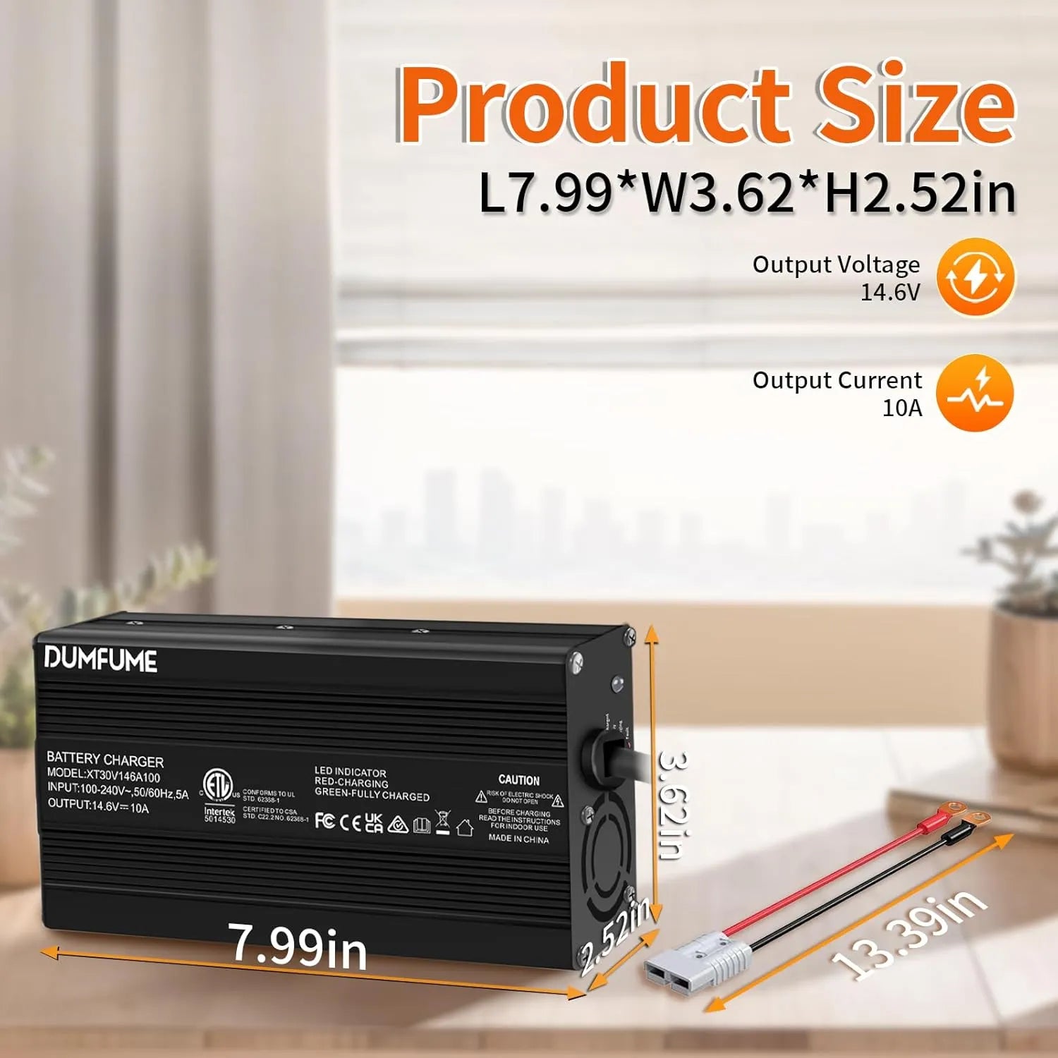 12V 50Ah LiFePO4 Battery & Charger Combo: 5-Hour Fast Charging, 10-Year Lifespan, and 640Wh Energy for Your Adventures.