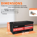 Dumfume 12V 400Ah Deep Cycle Rechargeable LiFePO4 Battery