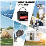 dumfume battery website 12V 100Ah wide range of uses