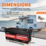 Dumfume 24V 100Ah Deep Cycle Rechargeable LiFePO4  Battery 