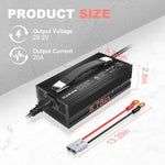 Dumfume 29.2V 20A LiFePO4 Battery Charger  Built-in Security Protection & Anderson Connector