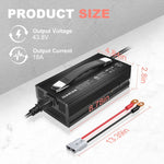 Dumfume High-Efficiency 38.4V LiFePO4 Battery Charger 43.8V 18A with Anderson Connector & Full Protection