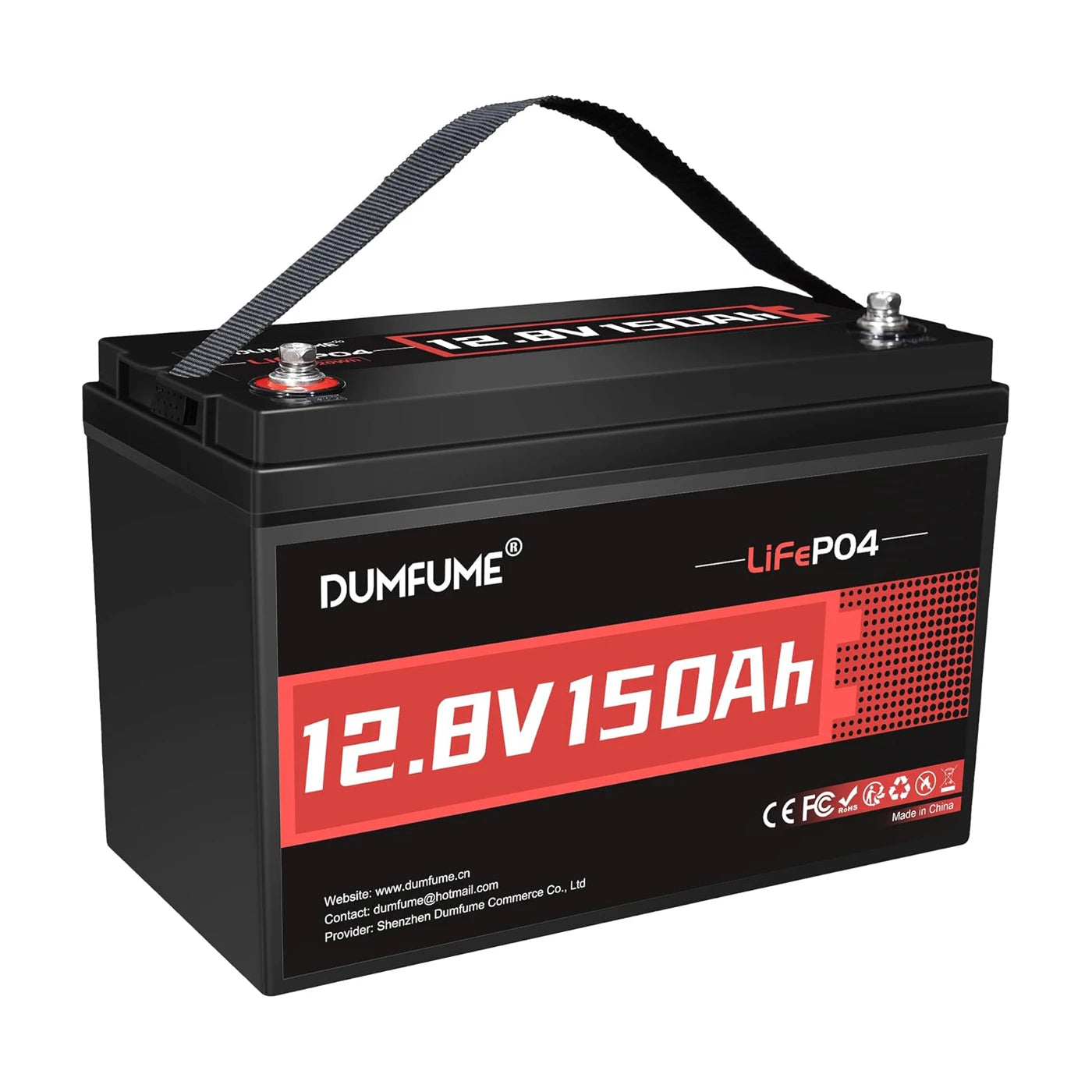 12V 150Ah Lithium LiFePO4 Deep Cycle Battery Rechargeable Lithium Iron Phosphate Battery for Solar, RV,Marine,Camping,Off-Grid