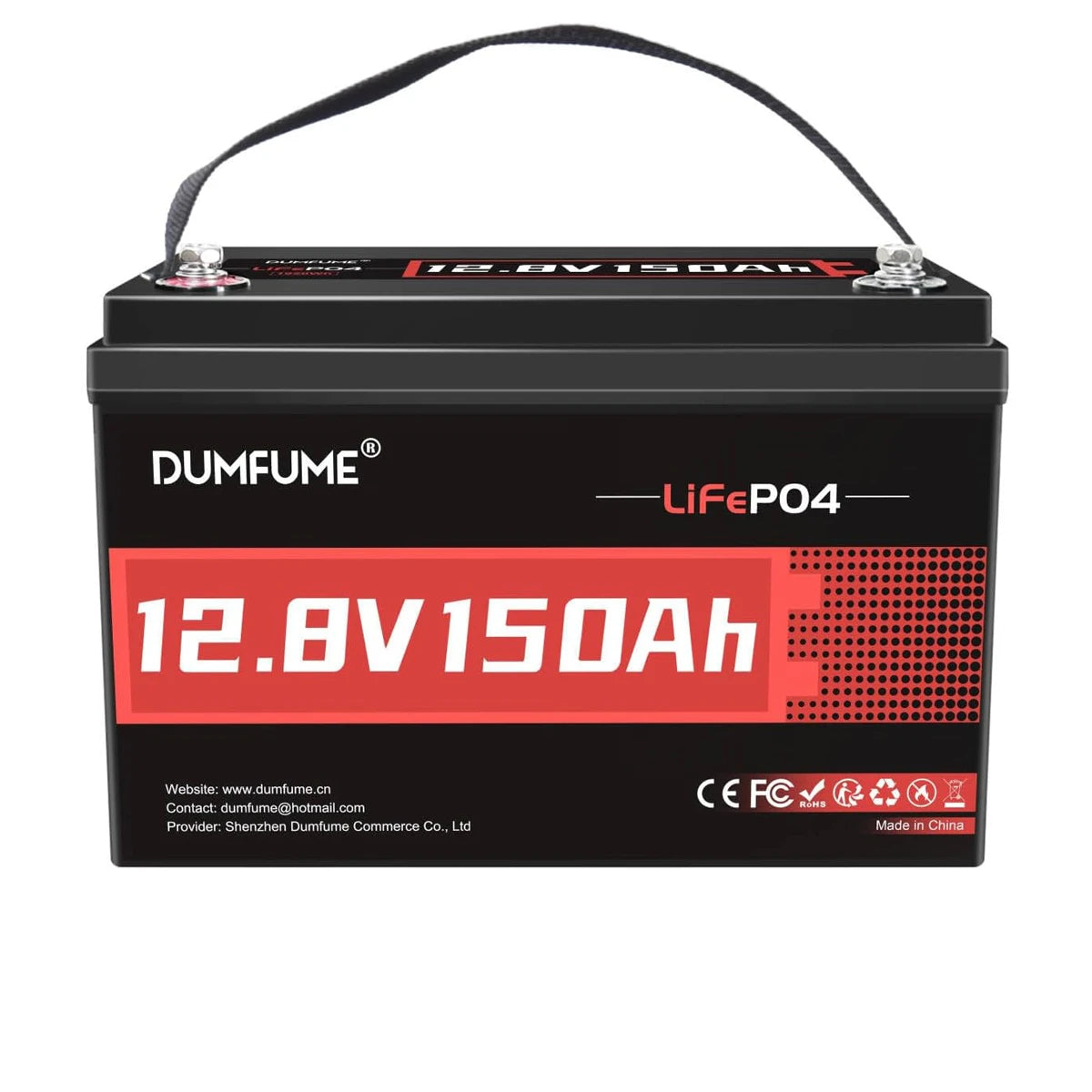 Dumfume 12V 150Ah LiFePO4 Battery