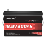 Dumfume 12V 300Ah Deep Cycle Rechargeable LiFePO4 Battery