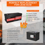 Dumfume 24V 100Ah Deep Cycle Rechargeable LiFePO4  Battery 