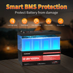 Dumfume 12V 400Ah Deep Cycle Rechargeable LiFePO4 Battery